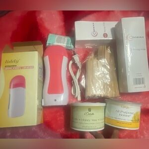 Waxing warmer hair supplies total of 5 pieces 💕